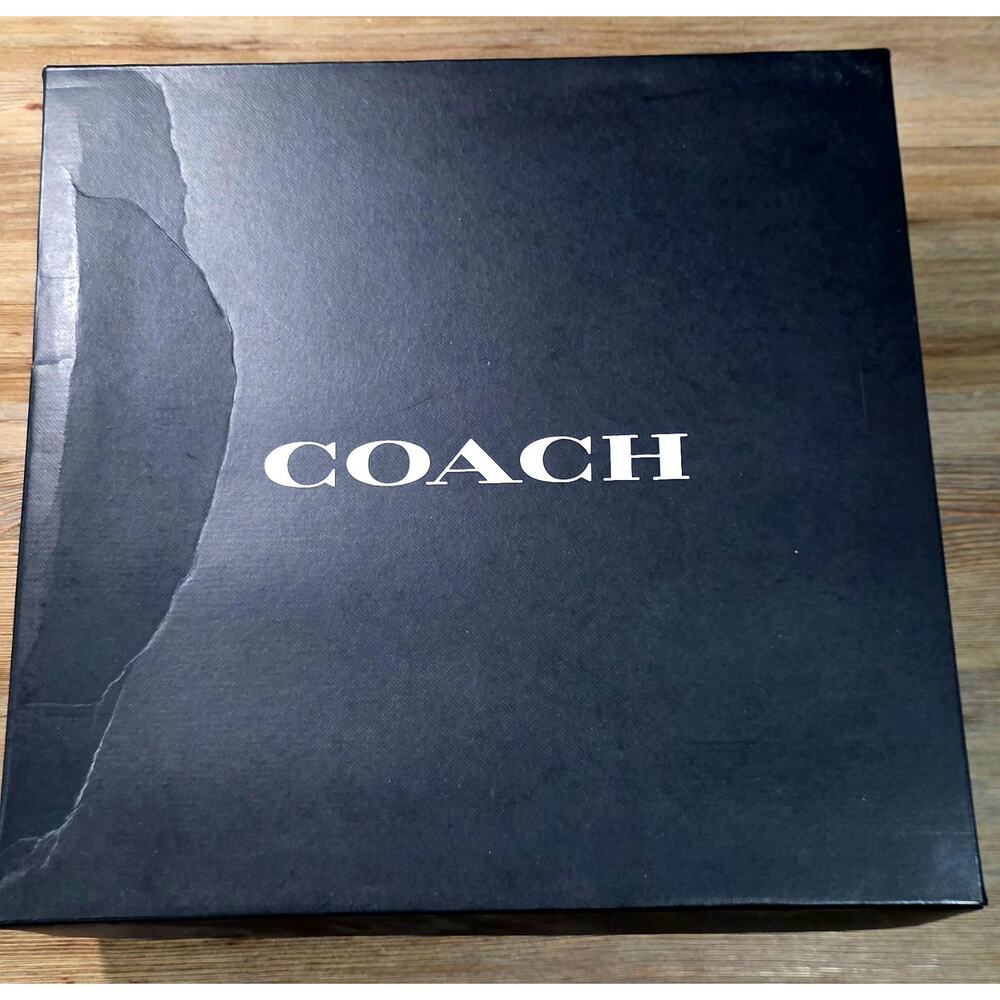 COACH Rivington Women’s 8 Rain Boots Heather Grey Signature Knit Logo Boots NEW - Picture 10 of 10